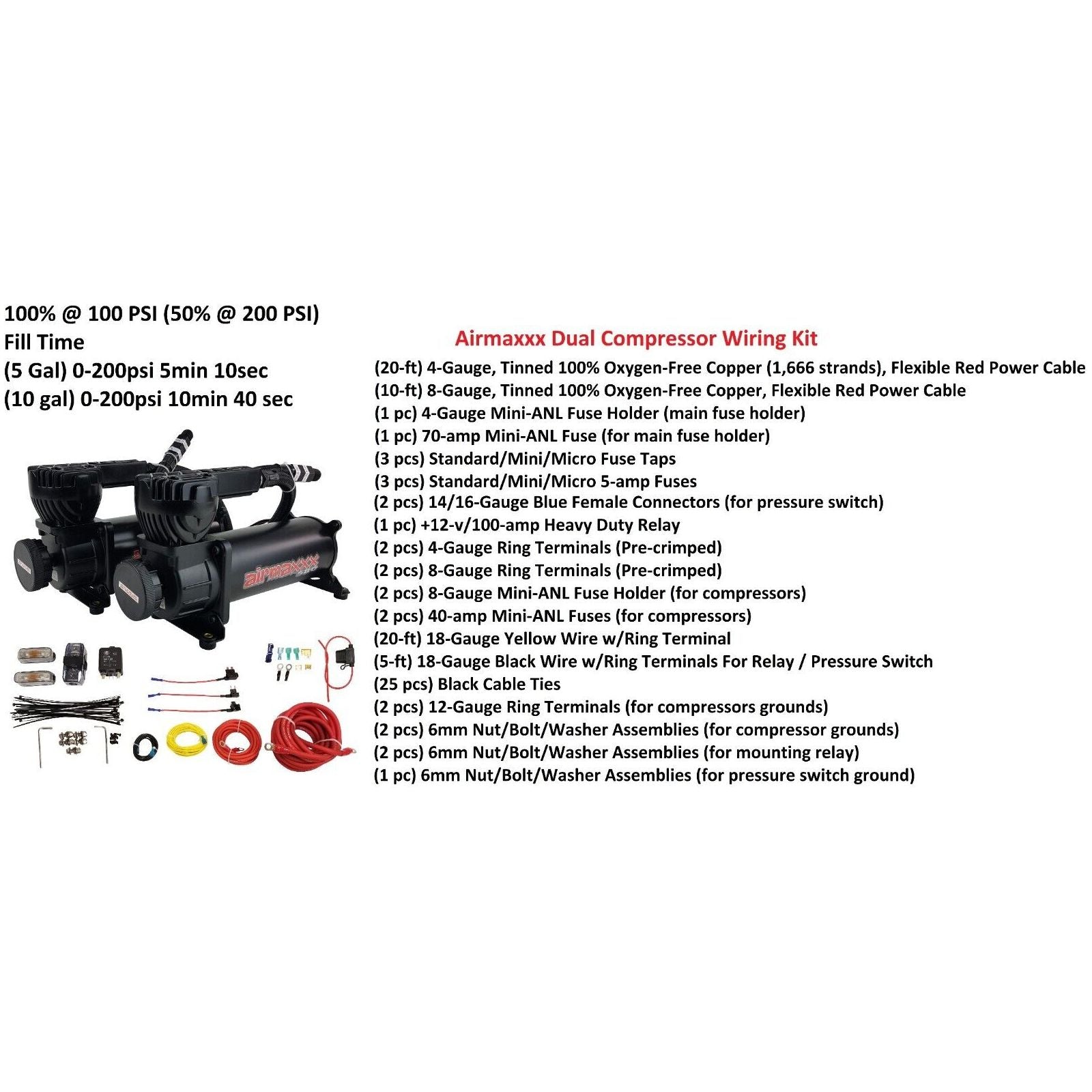 air ride kit parts ist included in kit