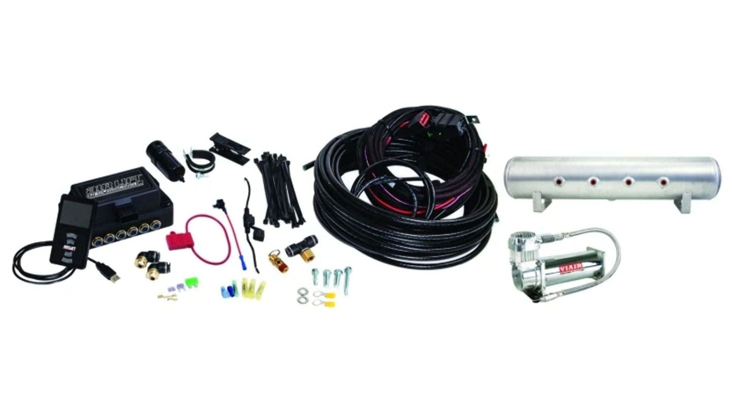 Air Lift 3P 27688 kit with 5 gallon raw aluminum tank viair 444 air compressor