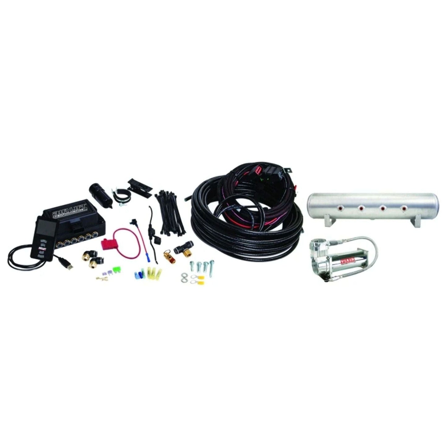 Air Lift 3P 27688 kit with 5 gallon raw aluminum tank viair 444 air compressor