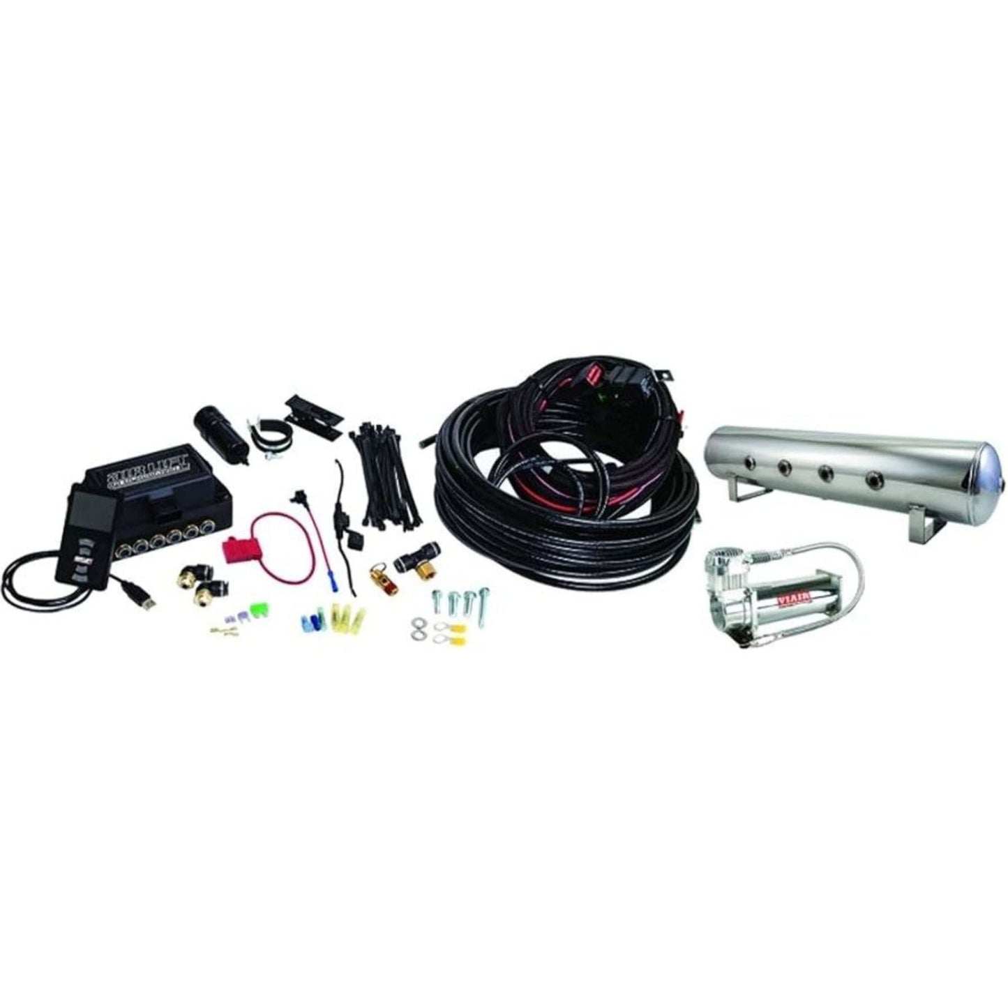 Air Lift 3P 27789 kit with 4 gallon polished aluminum tank viair 444 air compressor