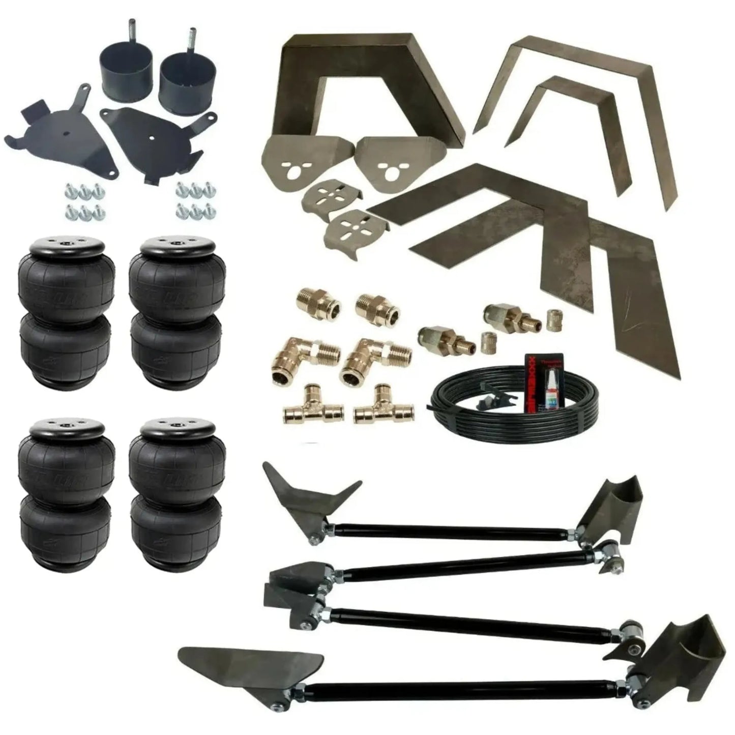 Front Rear Air Bag Weld On Kit Notch Triangulate 4 Link-Air Lift Bag For 1982-05 S10