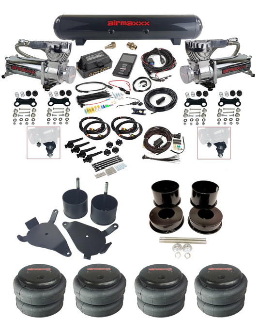 3/8" Air Suspension Kit Height Presets 3H Air Lift 27695 w/Chrome 580 Fits 1978-88 GM G-Body