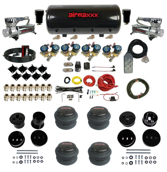 Complete 1/2" Valve Fast Air Suspension Kit w/8 Gallon Tank Fits 1958-60 Cadillac