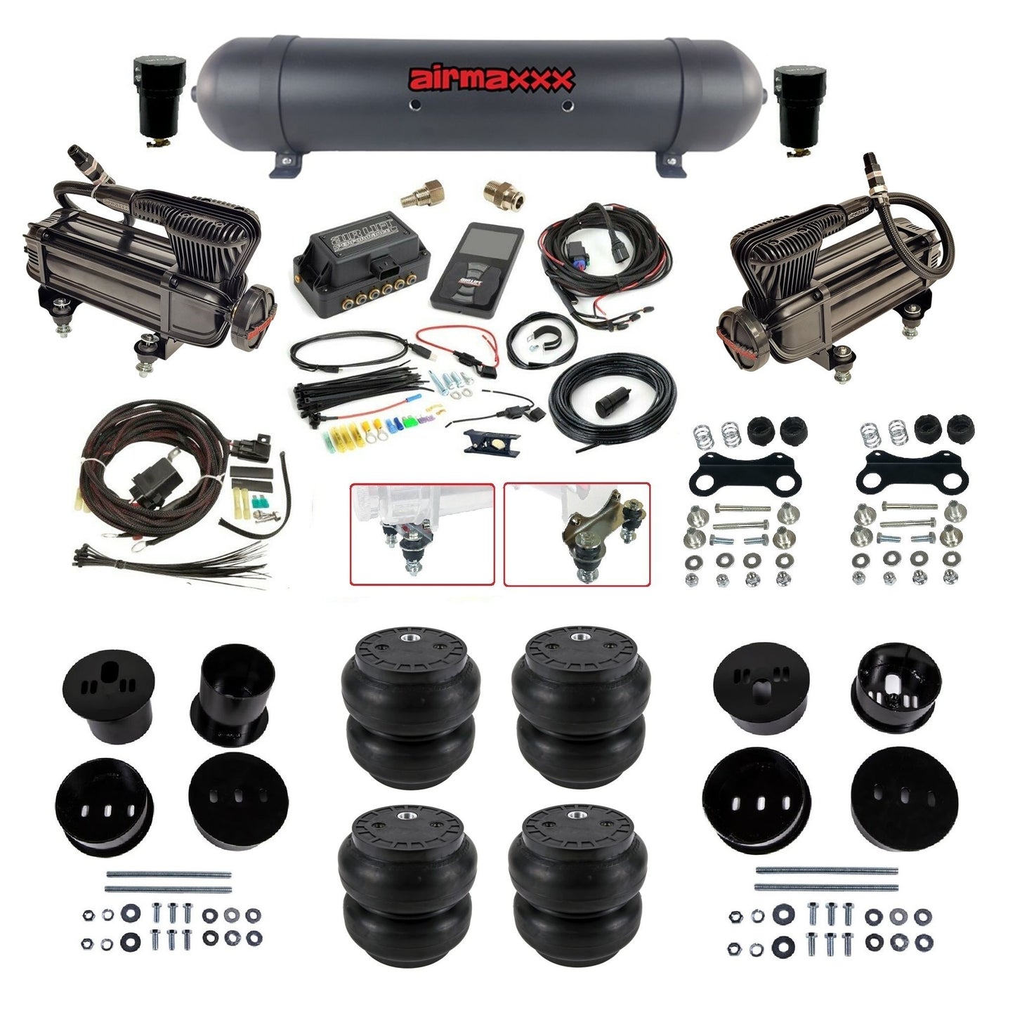 Air Lift 3P 27685 & airmaxxx Black Air Ride Kit Fits 1958–1960 Cadillac