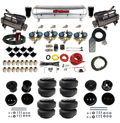 Complete 1/2" Valve Fast Air Suspension Kit w/8 Gallon Tank Fits 1958-60 Cadillac