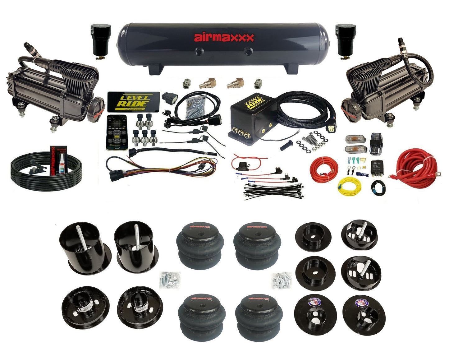 580 Black Air Kit w/Level Ride Suspension Pressure Only Fits 1965-70 Cadillac