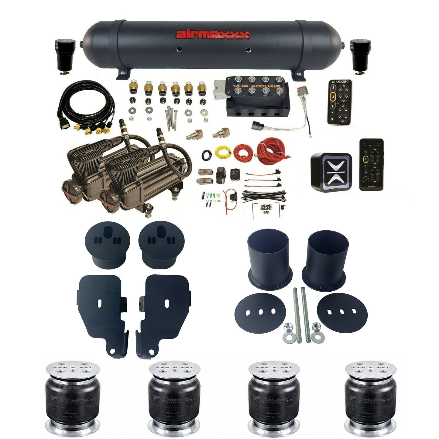 AccuAir e-Level+ Pressure+ VU4 X-Series Air Ride Kit Fits 1965-1970 Chevy Impala