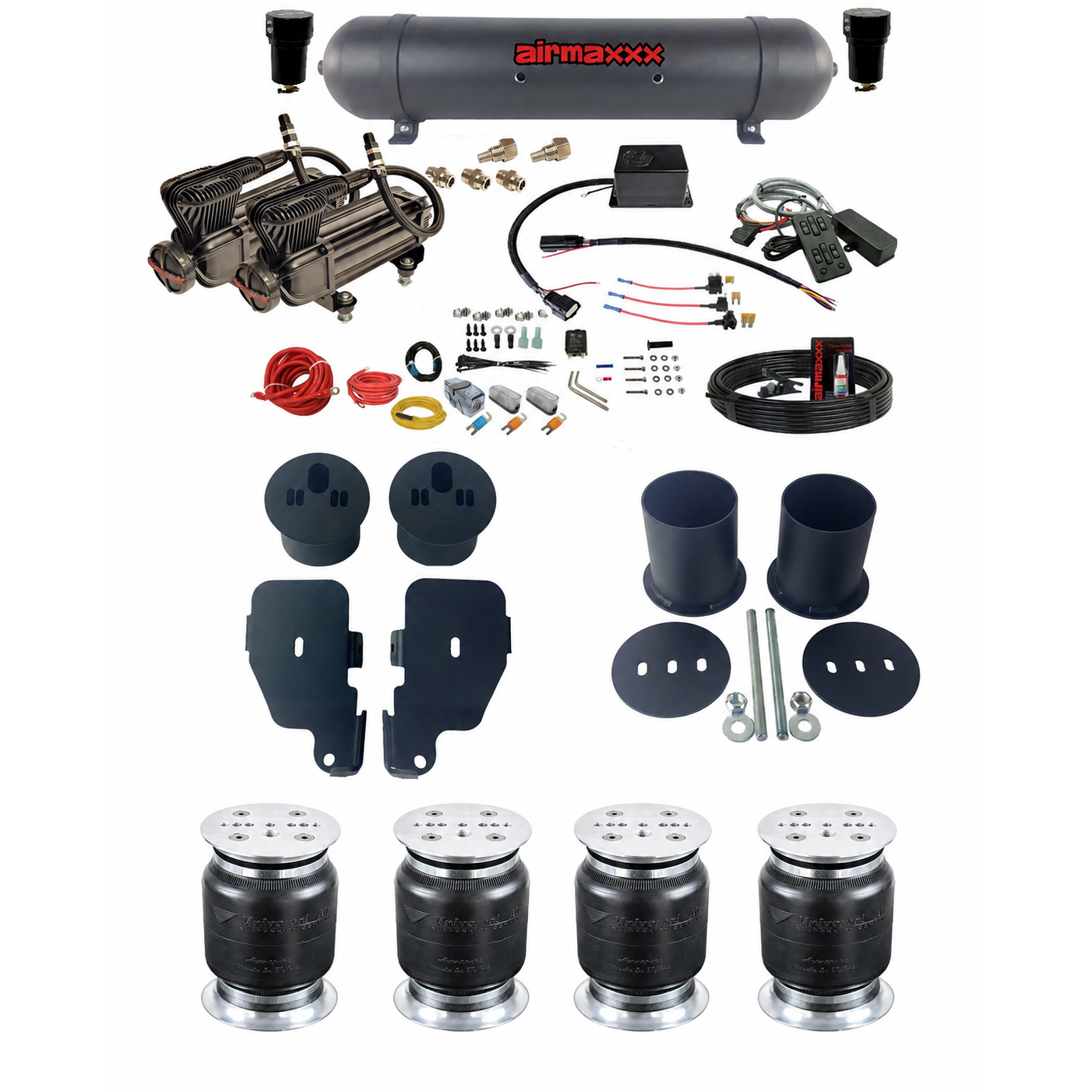 1965-1970 Chevy Impala Complete Black Air Ride Kit | Slam Specialties