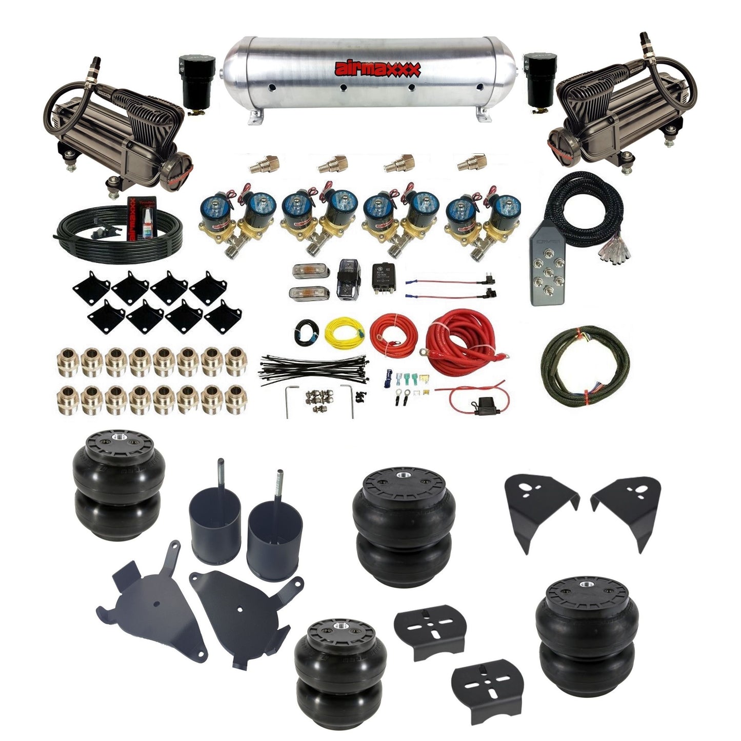 Complete 1/2"Fast Bag Air Suspension Kit Fits 1982-05 S10 2wd