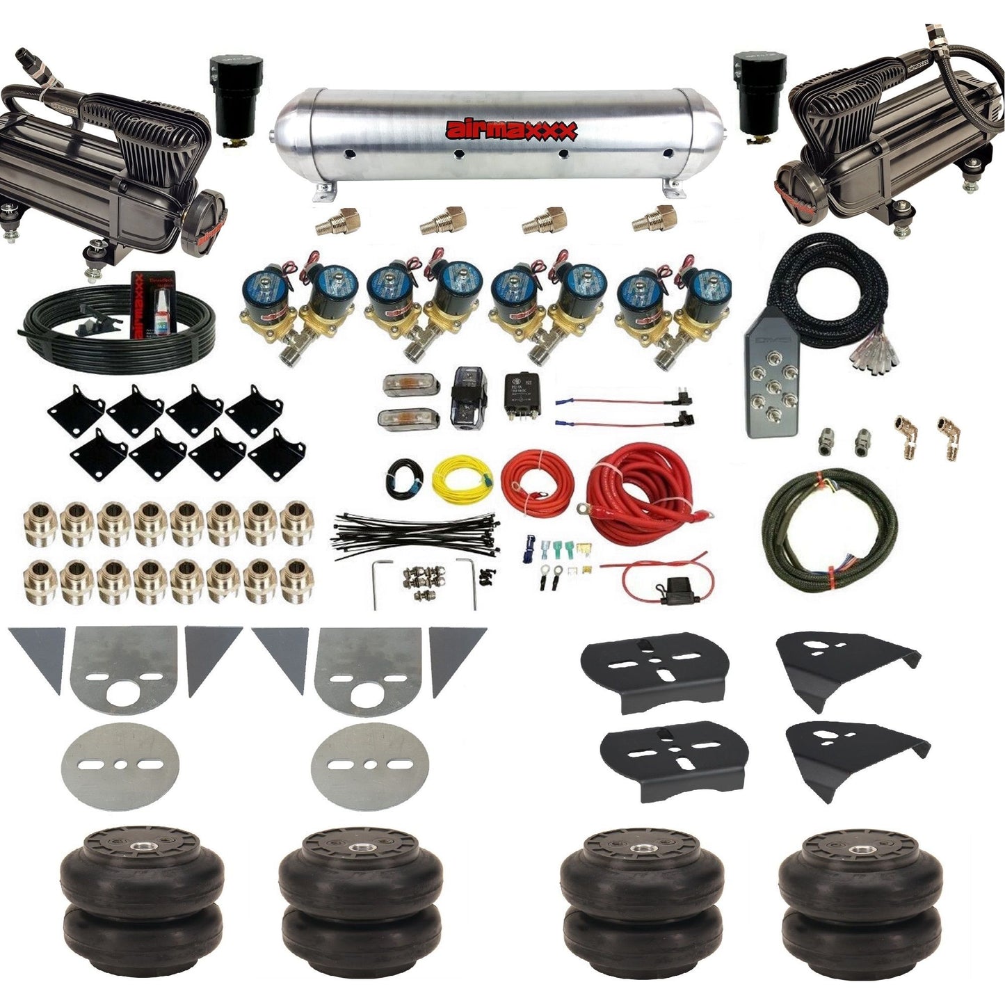 Complete 1/2" Air Suspension Kit Fits Torsion Key Mini Trucks