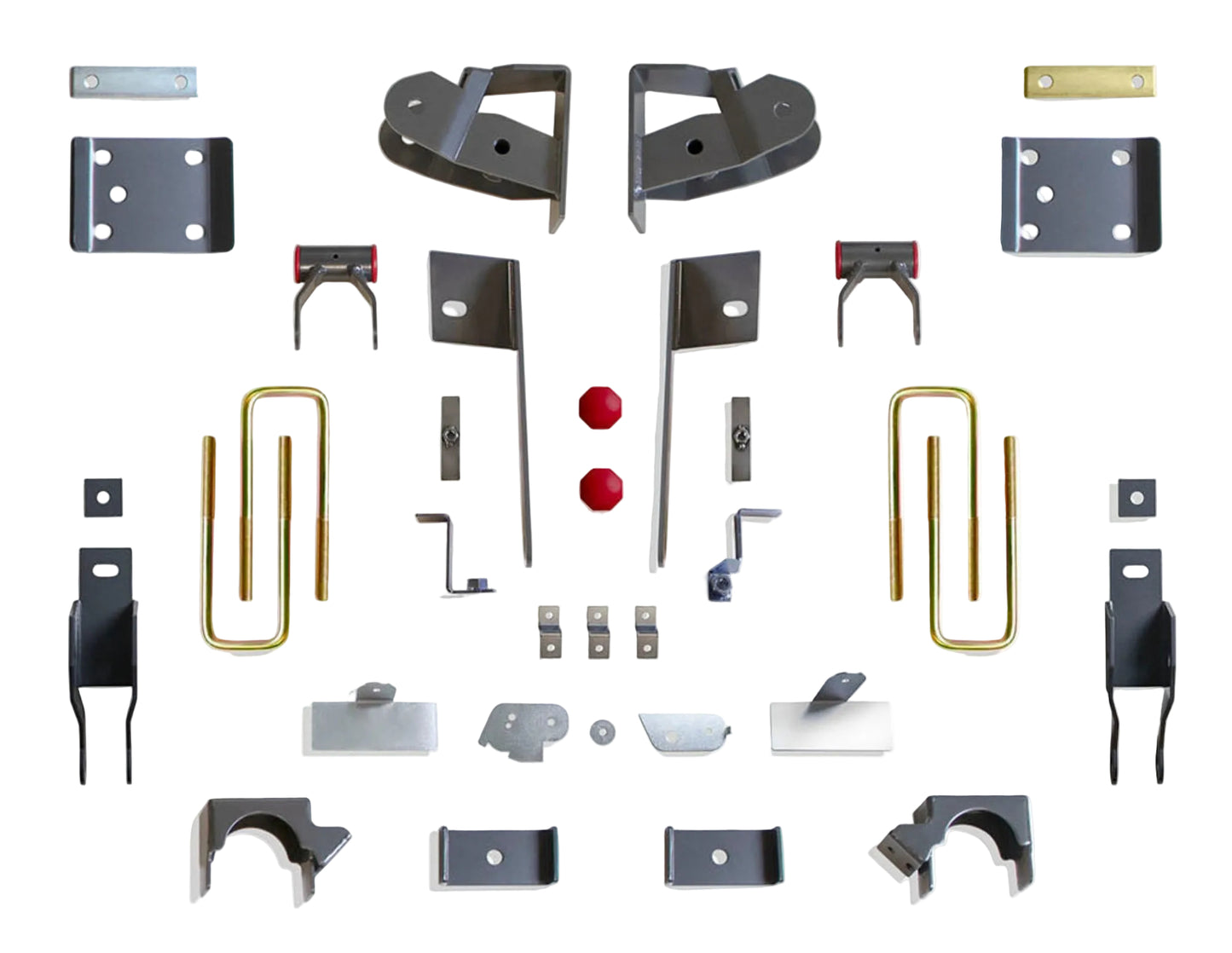 2019-2026 GM 1500 Adaptive Ride flip kit hangers and shackles | MaxTrac rear lowering kit with shock extenders and sensor provisions | Silverado Sierra 2WD 4WD Adaptive Ride 4 inch drop | Silverdo Seirra lowring suspention flipkit