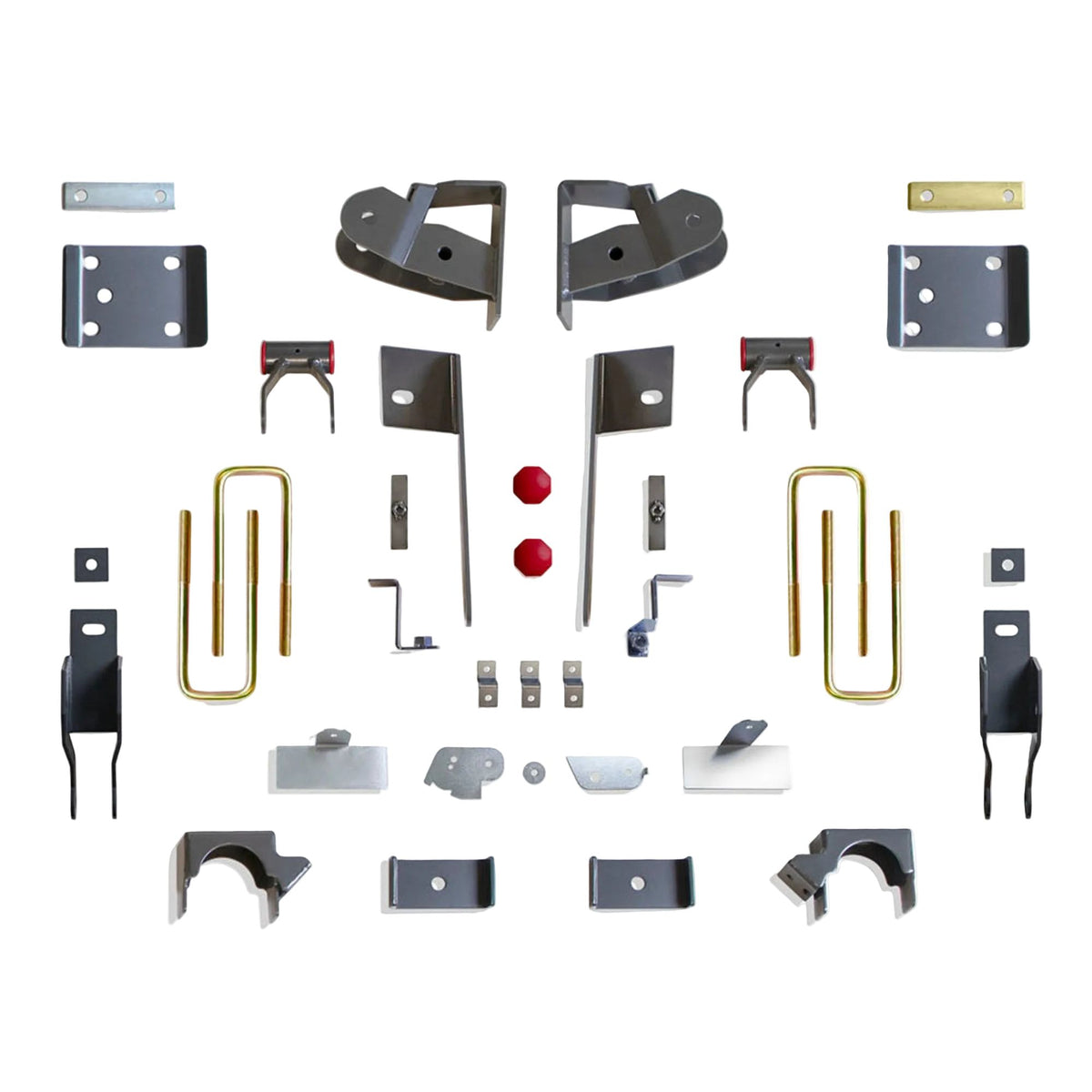 2019-2026 GM 1500 Adaptive Ride flip kit hangers and shackles | MaxTrac rear lowering kit with shock extenders and sensor provisions | Silverado Sierra 2WD 4WD Adaptive Ride 4 inch drop | Silverdo Seirra lowring suspention flipkit