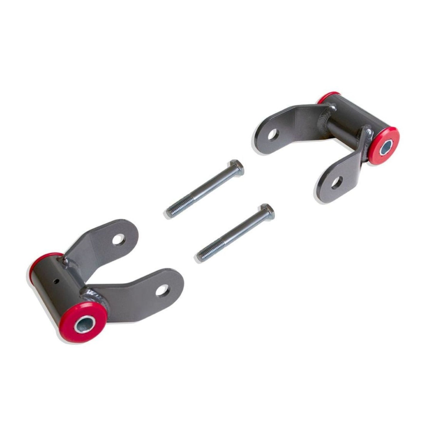 dodge ram 1500 rear drop shackles | ram truck suspension lowering kit | 1 inch rear drop hardware | urethane bushing lowering shackles