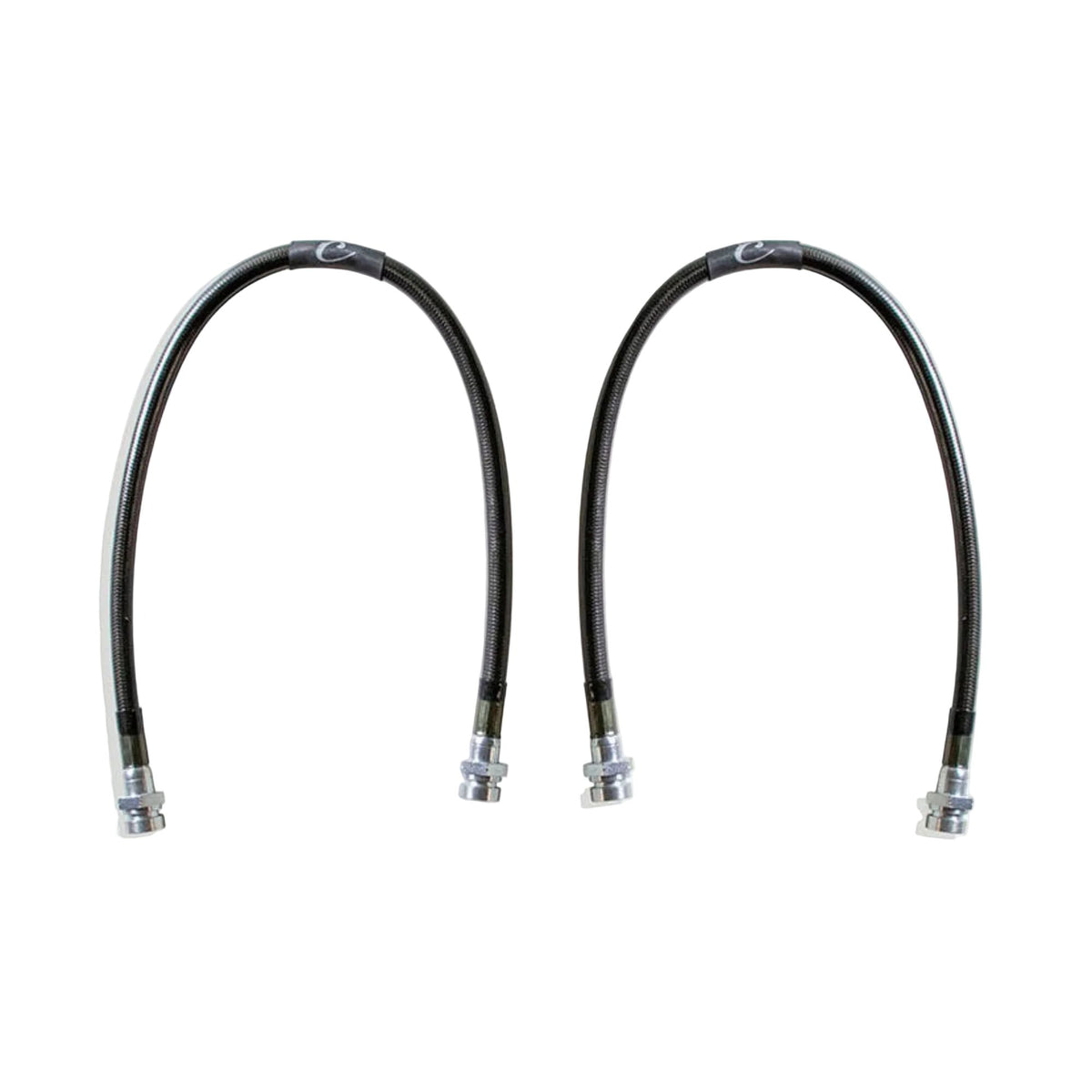 2007-2021 Tundra 2WD stainless braided brake hoses | MaxTrac 20 inch front brake lines for Tundra lift spindles | DOT compliant Toyota Tundra extended brake line pair | MaxTrac five layer stainless braided front brake hoses