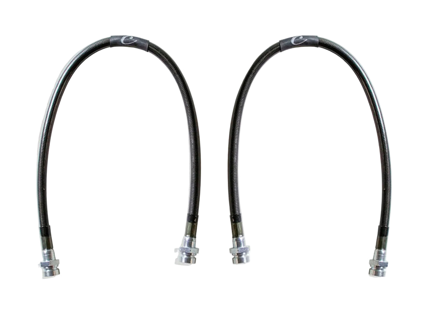 2005-2023 Tacoma 6-lug 2WD stainless braided brake hoses | MaxTrac 17 inch front brake lines for Tacoma lift spindles | DOT compliant Toyota Tacoma extended brake line pair | MaxTrac five layer stainless braided front brake hoses