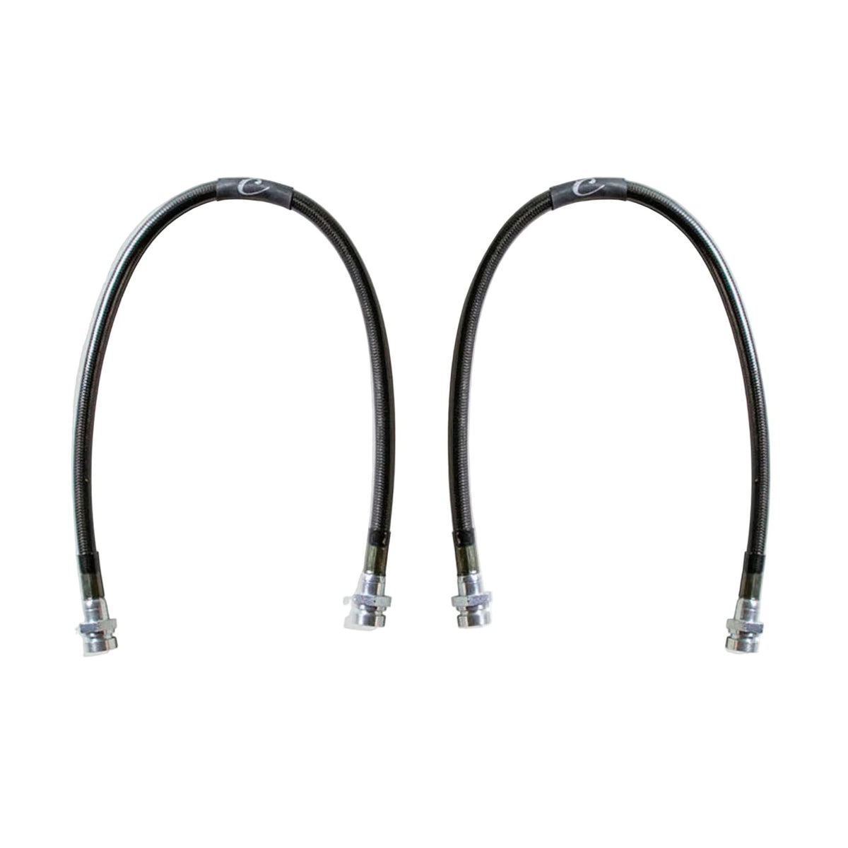 2005-2023 Tacoma 6-lug 2WD stainless braided brake hoses | MaxTrac 17 inch front brake lines for Tacoma lift spindles | DOT compliant Toyota Tacoma extended brake line pair | MaxTrac five layer stainless braided front brake hoses