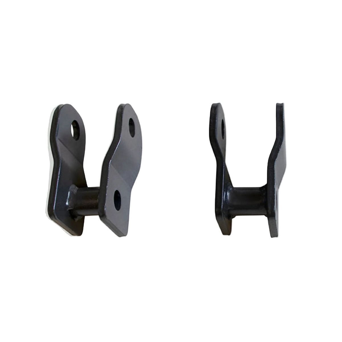 2014-2026 Ram 2500 4WD 2 inch spacer lift brackets | 2013-2026 Ram 3500 4WD front shock extensions | MaxTrac steel grey powder coated shock extenders | Ram HD 2 inch leveling kit shock extension pair