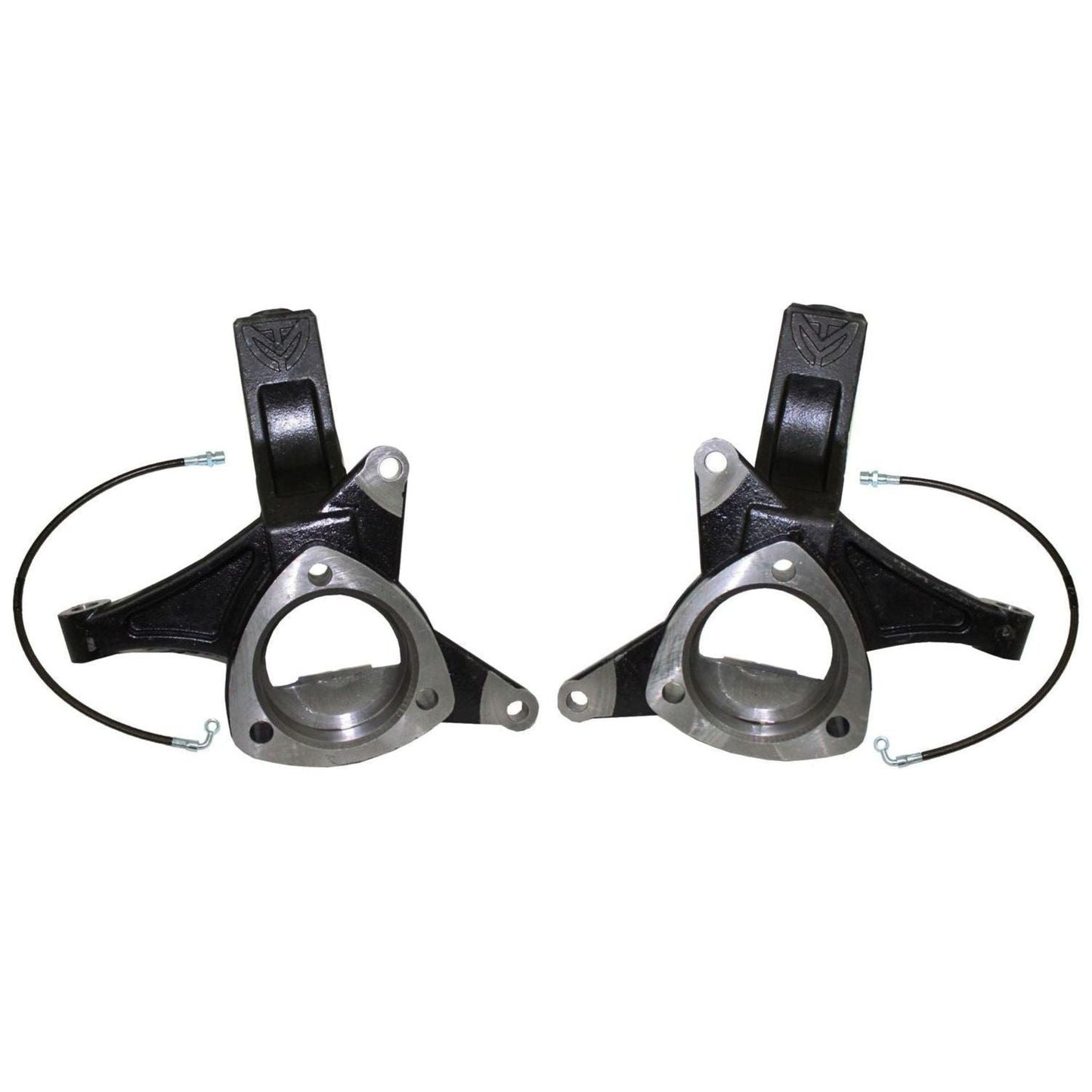 MaxTrac 701345 4.5" lift spindles with brake lines for Chevy Silverado 1500 GMC Sierra pu truck 2WD with cast steel control arms.