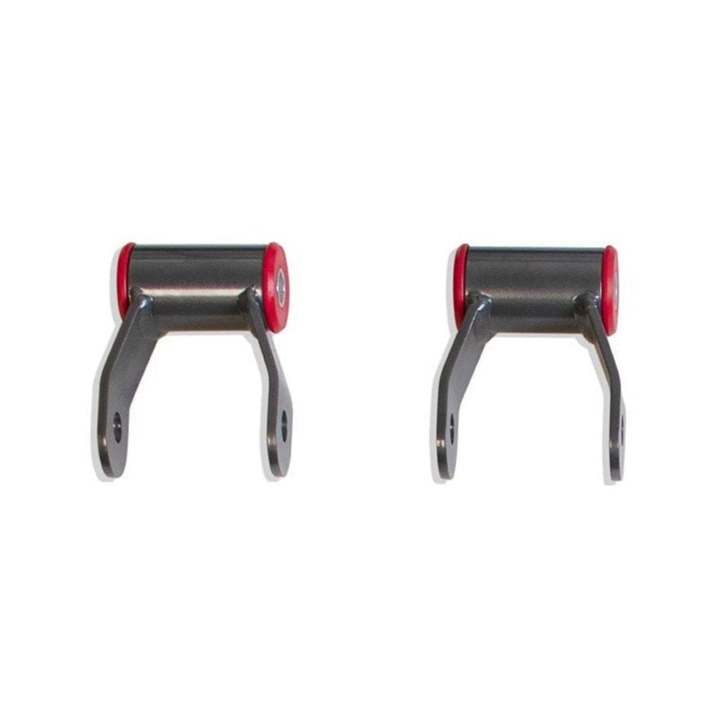 MaxTrac 710515 rear 1 inch lift shackles for 1994–2001 Dodge Ram 1500 – grey powder-coated steel