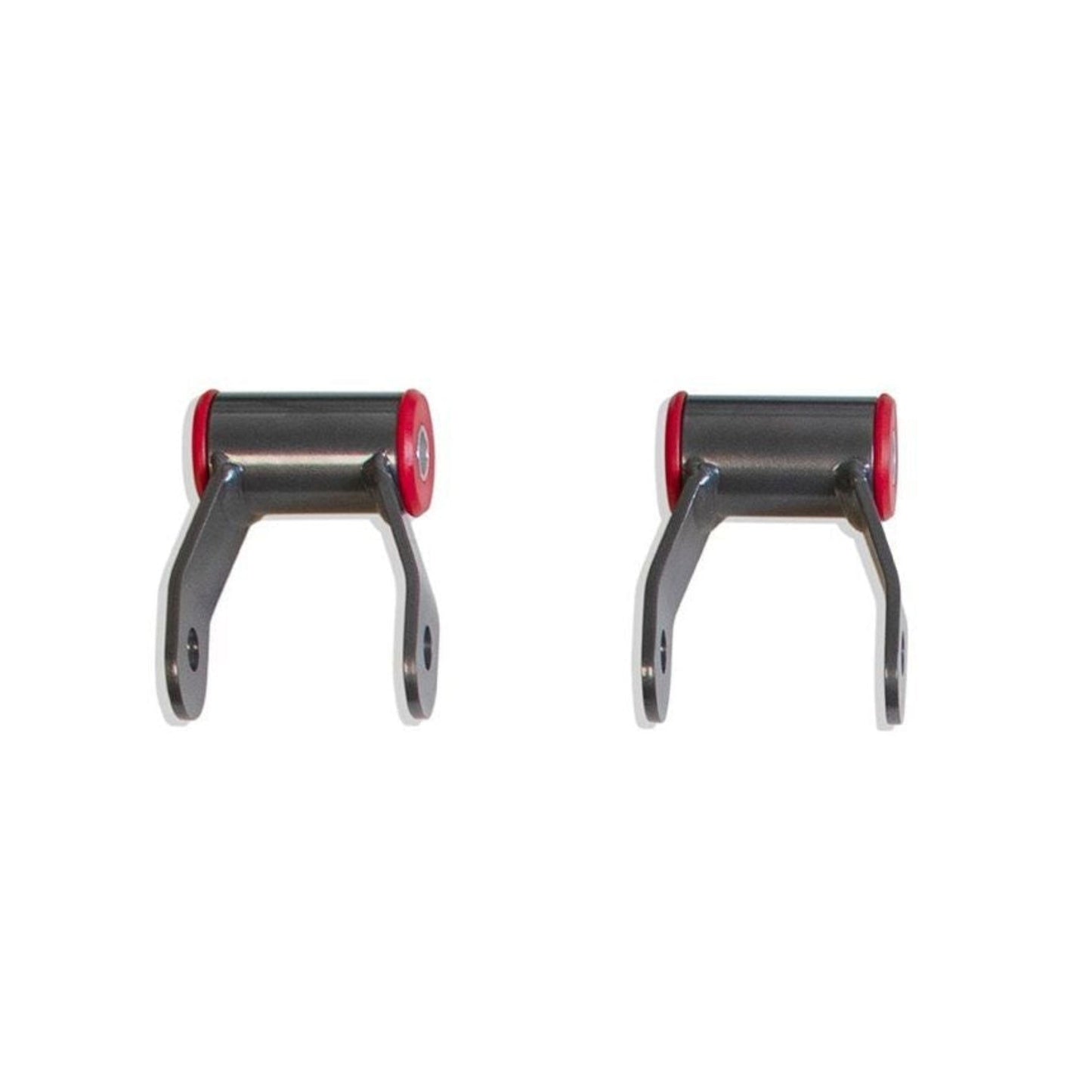 MaxTrac 710515 1 inch rear lift shackles for 1988–1998 Silverado/Sierra 1500 pu truck steel pair, grey powder coat
