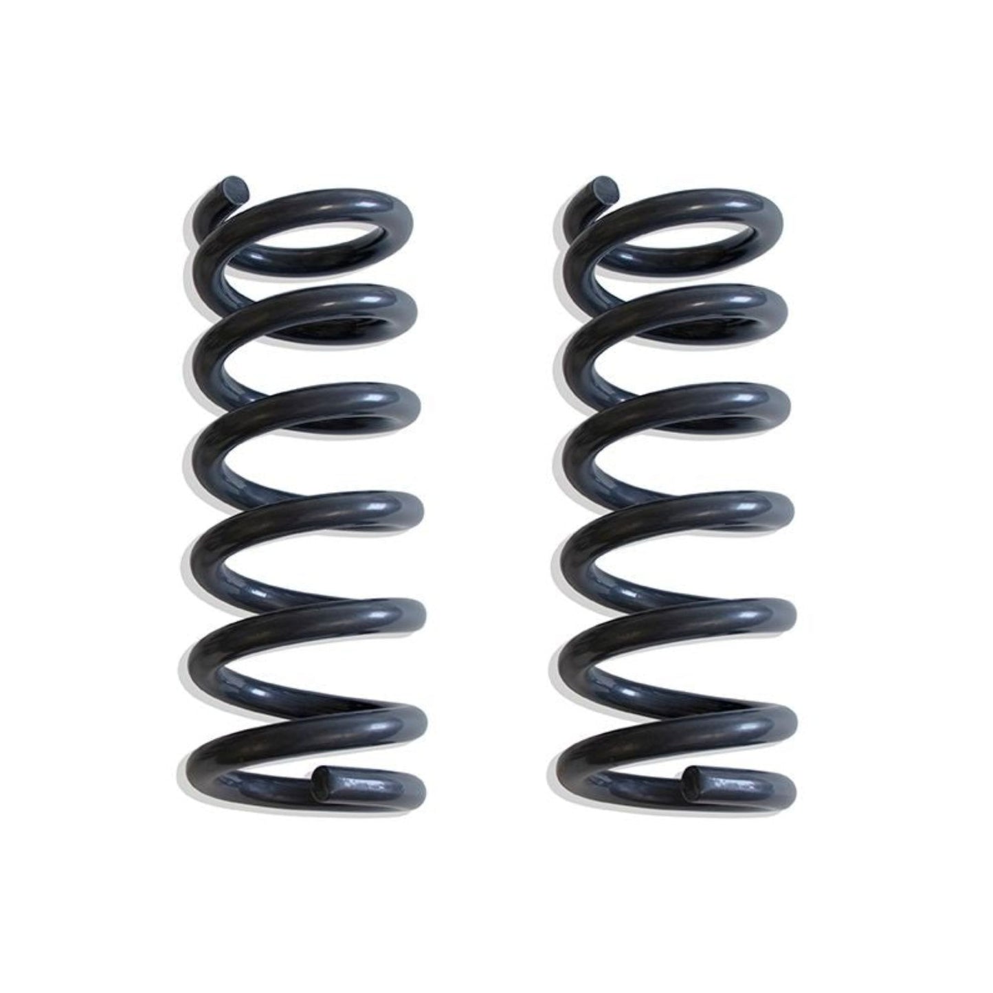 MaxTrac 750520-8 2-inch front lift coil springs for 1988-1998 Chevy Silverado and GMC Sierra 1500 V8 2WD, grey powder-coated finish.