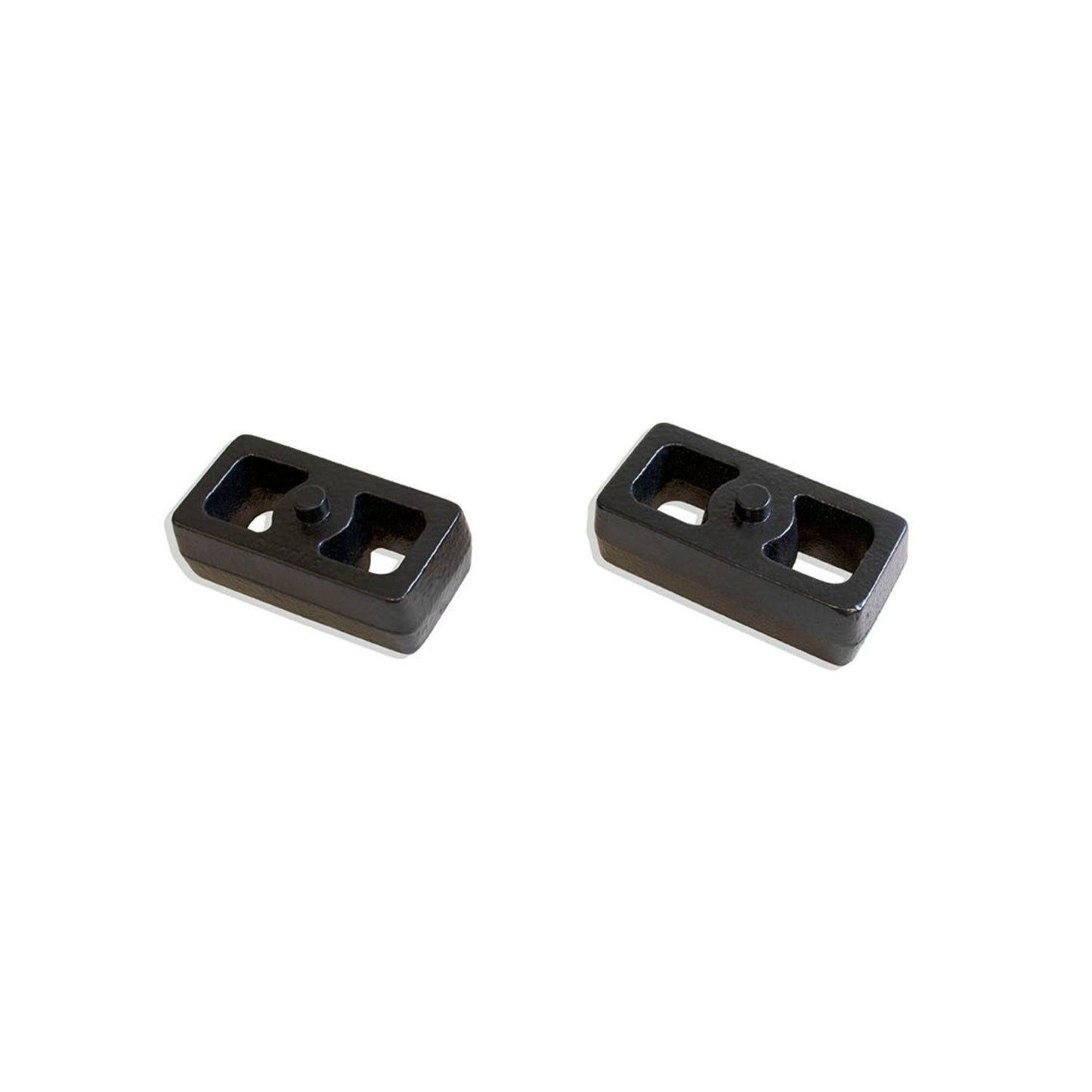 Steel rear lift blocks with 1.5 degree taper | MaxTrac black powder coated lift blocks | Rear suspension lift blocks for trucks | Heavy duty 1.5 inch steel lift blocks