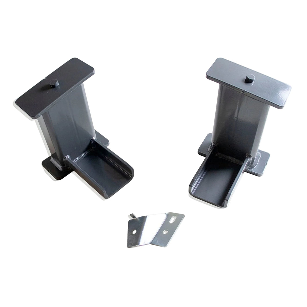 2017-2026 Ford Super Duty 4WD lift blocks | MaxTrac 8 inch 6 degree angled steel rear blocks | F-250 F-350 blocks with bump stop striker plates | MaxTrac 813380 USA made Super Duty suspension blocks