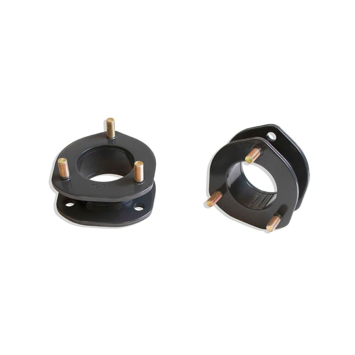 MaxTrac 832125 2.5-inch grey powder-coated steel front strut spacers for 2006–2008 Dodge Ram 1500 4WD leveling kit.