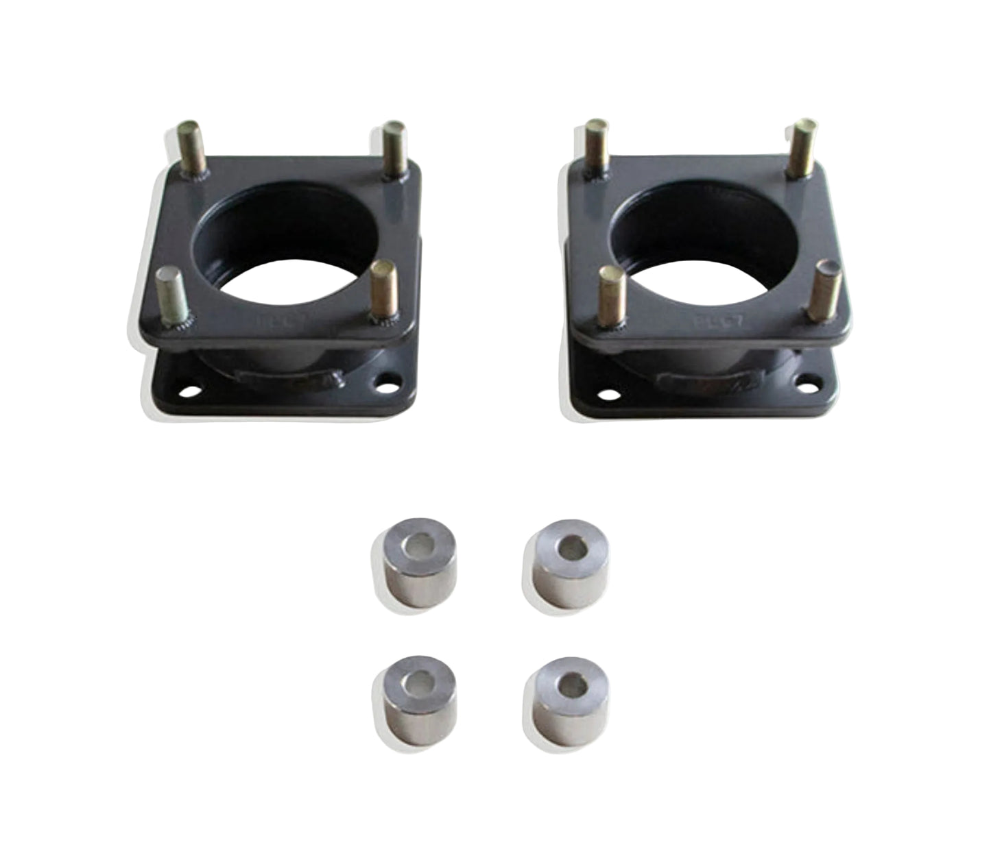 2022-2026 Tundra 2WD leveling spacer pair | MaxTrac Tundra steel front lift spacers | Toyota Tundra 3 inch leveling kit for up to 34 inch tires | MaxTrac 836030 USA made grey powder coated strut spacers