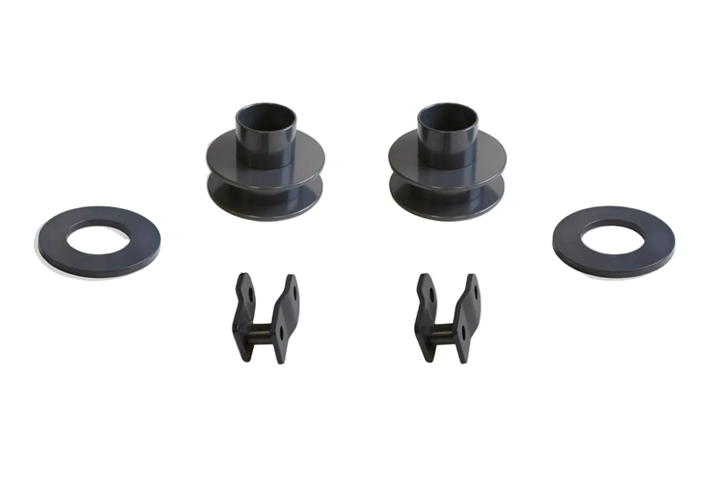 MaxTrac 883725 2.5 inch front coil spacers with shock extenders for 2005-2026 Ford F250 F350 Super Duty