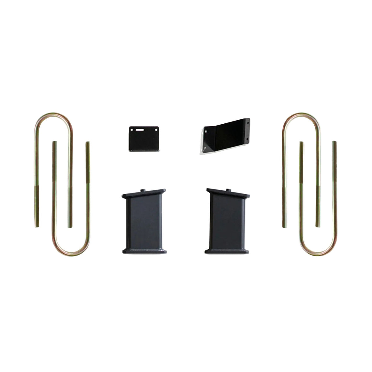 2025-2026 GM 1500 Box 5 of 5 lift components | MaxTrac 7 inch rear blocks U-bolts and brake line brackets | Silverado Sierra 9 to 10 inch front lift rear box | MaxTrac 900270 GM 1500 high lift suspension components