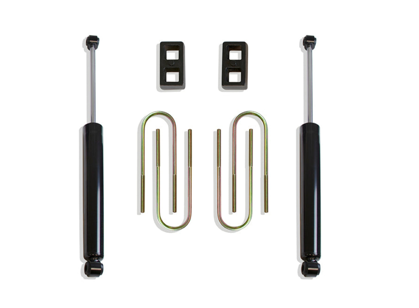 Rear lift blocks and U-bolts | MaxTrac 2650LL-4 rear shocks | Completes 4.5 inch lift | Suspension upgrade