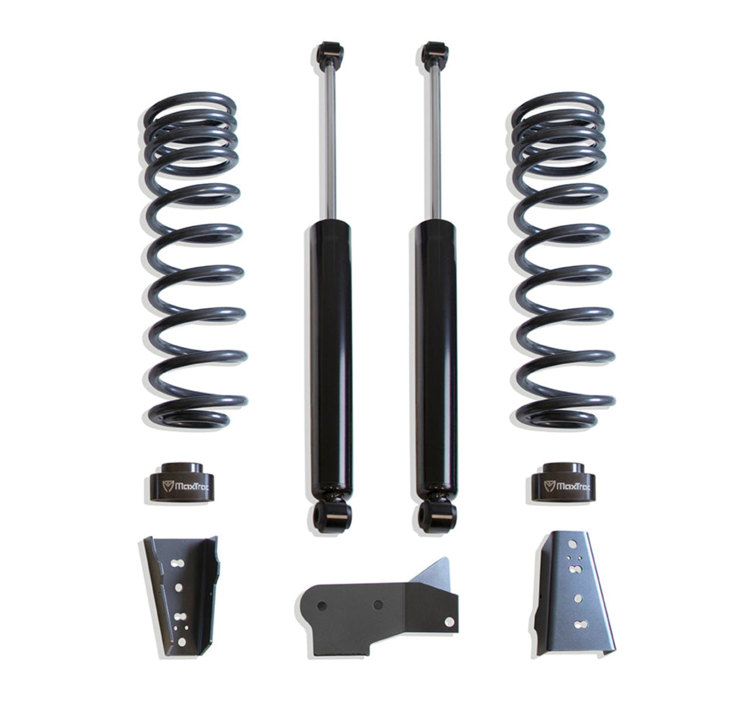 Rear lift coils coil spacers track bar bracket sway bar brackets and MaxTrac shocks | Completes 6.5 to 7 inch lift