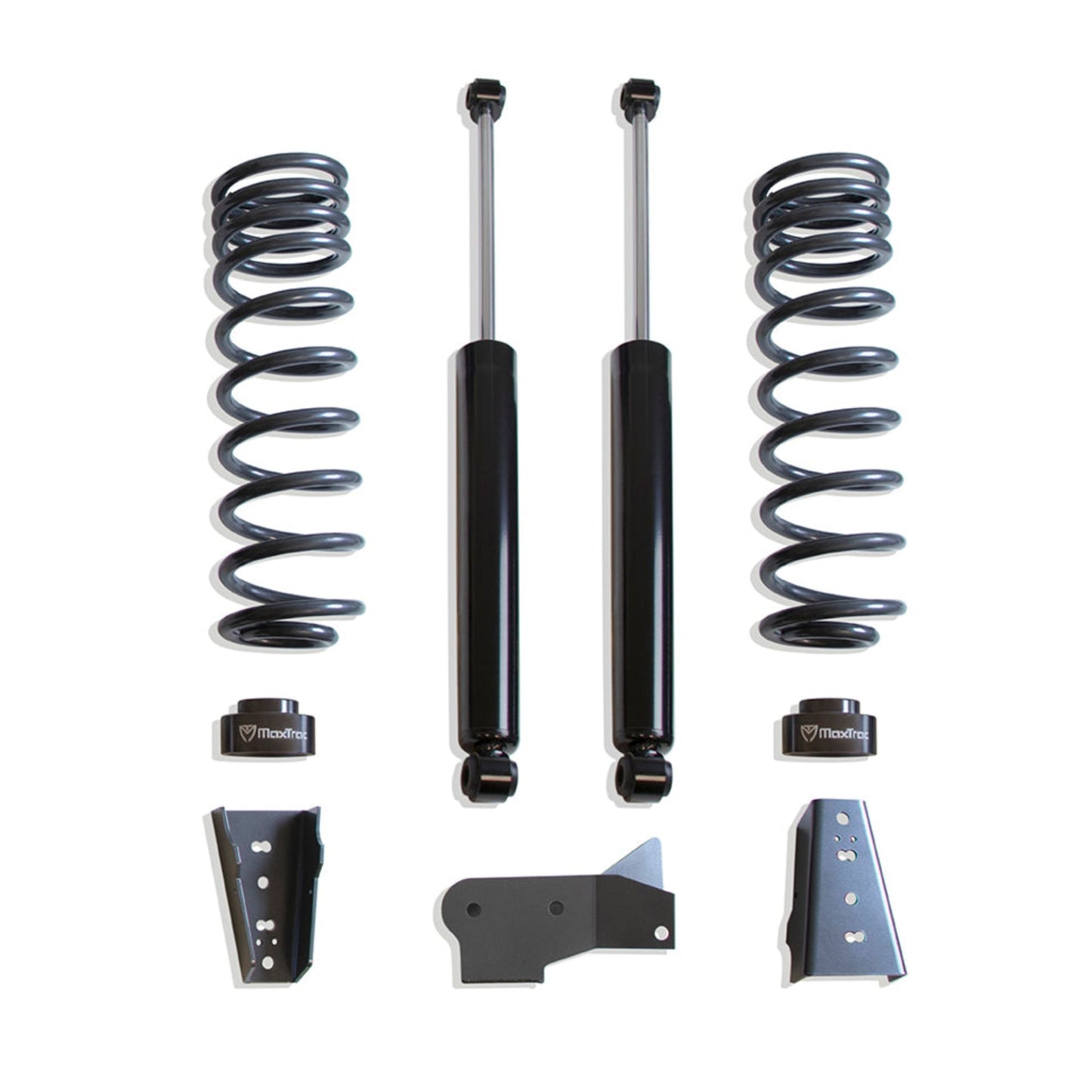 Rear lift coils coil spacers track bar bracket sway bar brackets and MaxTrac shocks | Completes 6.5 to 7 inch lift