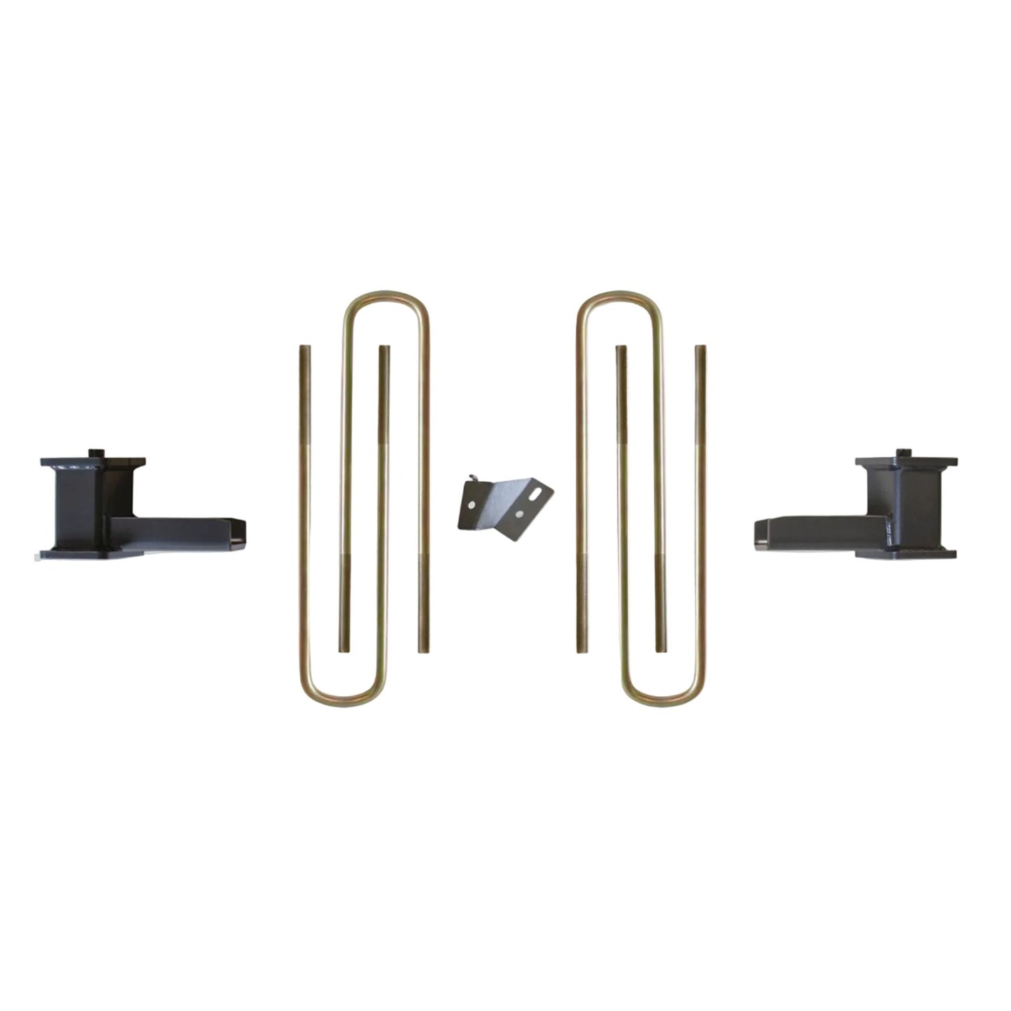 4 inch steel lift blocks with heavy duty U-bolts | Super Duty rear leveling kit