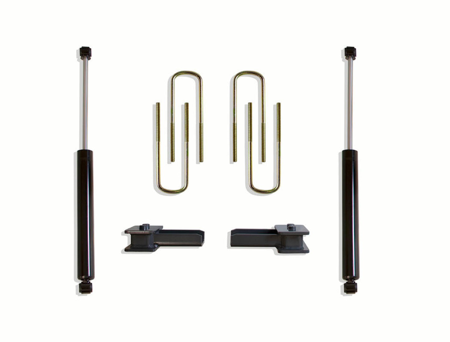 Rear lift blocks U-bolts and MaxTrac 2900LL-9 rear shocks | Completes 4 inch lift