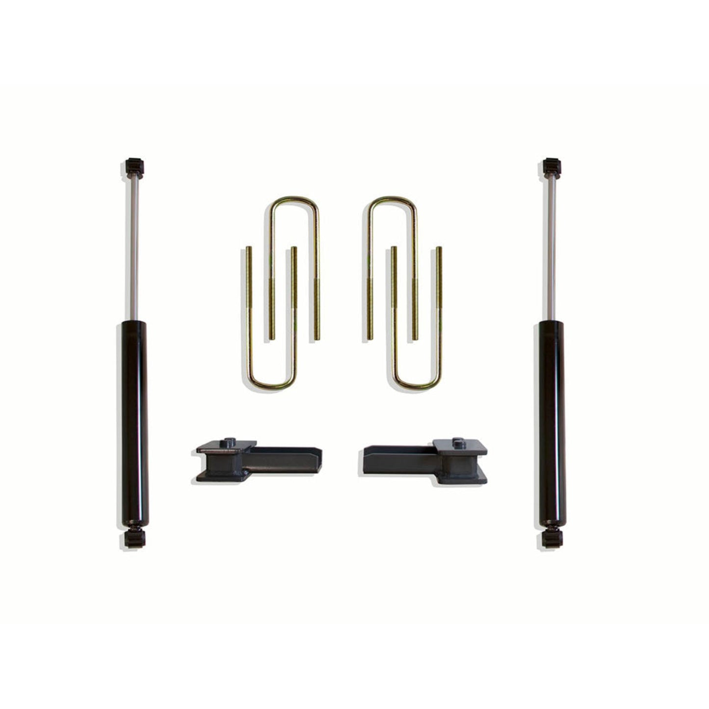 Rear lift blocks U-bolts and MaxTrac 2900LL-9 rear shocks | Completes 4 inch lift