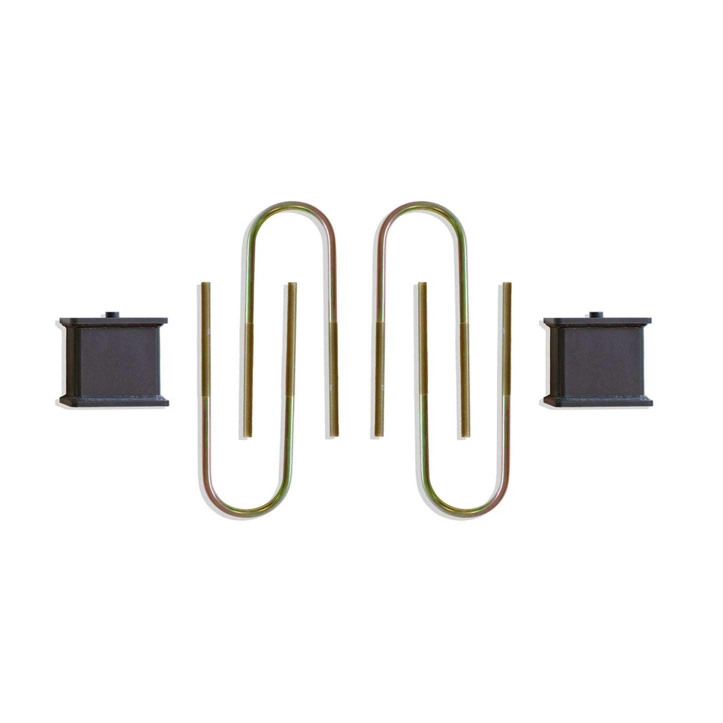 Steel rear lift blocks with heavy duty U-bolts | Rear suspension lift