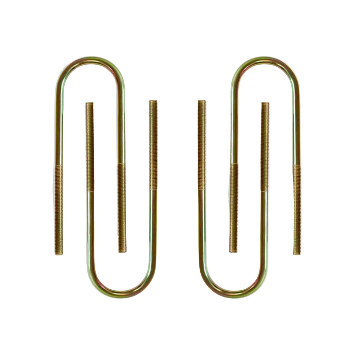 2025-2026 Silverado Sierra rear U-bolt set | MaxTrac 11 x 2.625 x 9/16 inch U-bolts | GM 1500 U-bolts for 2 to 3 inch lift blocks | MaxTrac 910211 USA made gold zinc plated steel U-bolts