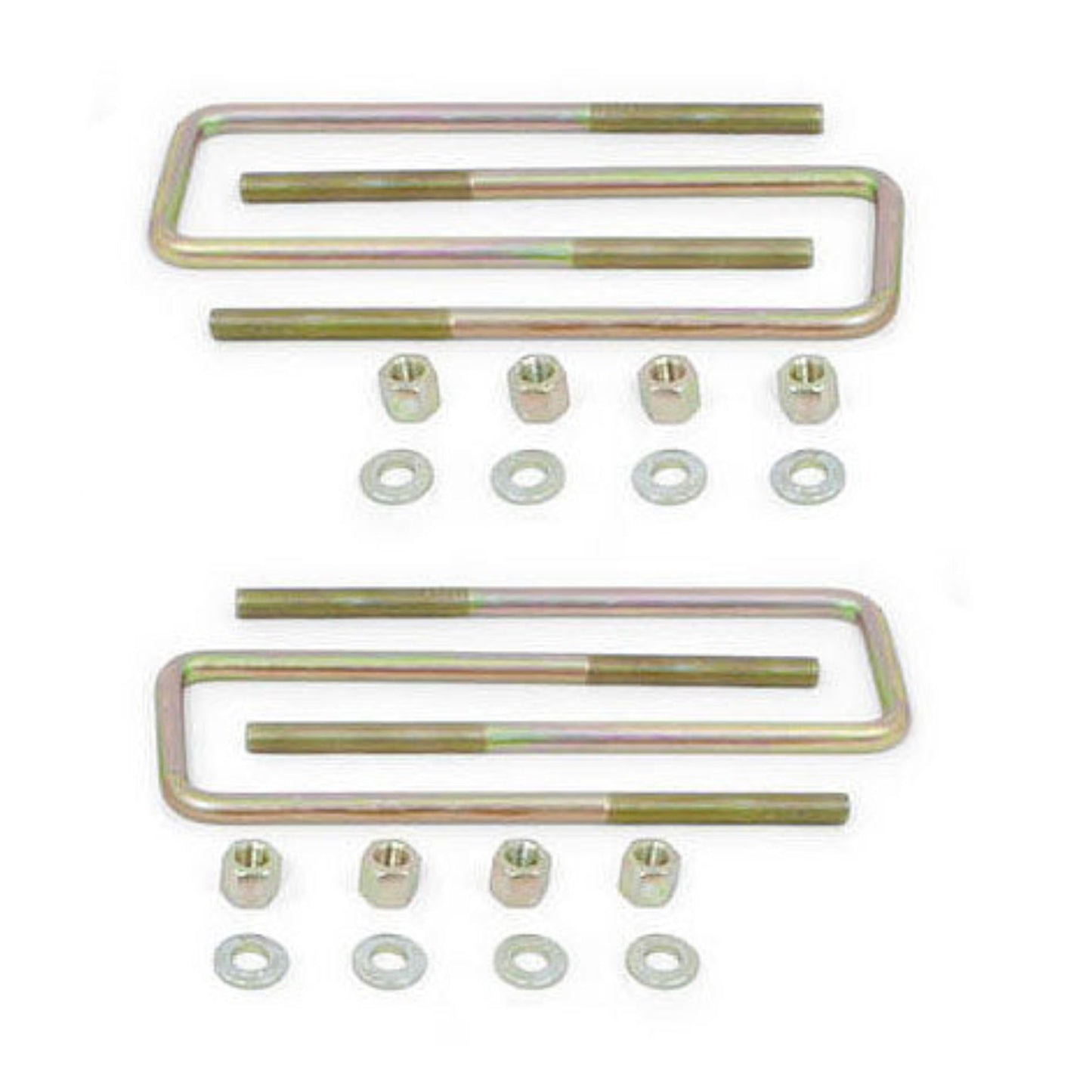 12.5 x 3.125 x 9/16 gold zinc U-bolts for 5 inch lift blocks