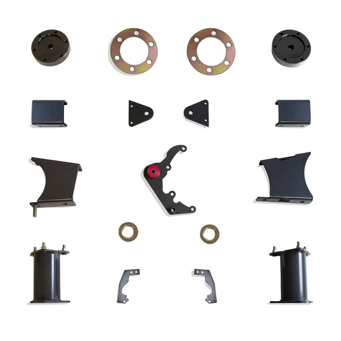 2015-2020 Tahoe Suburban differential drop brackets | Yukon Yukon XL CV axle and strut spacers | MaxTrac Box 3 sway bar and brake line brackets | GM SUV 7 inch crossmember suspension components