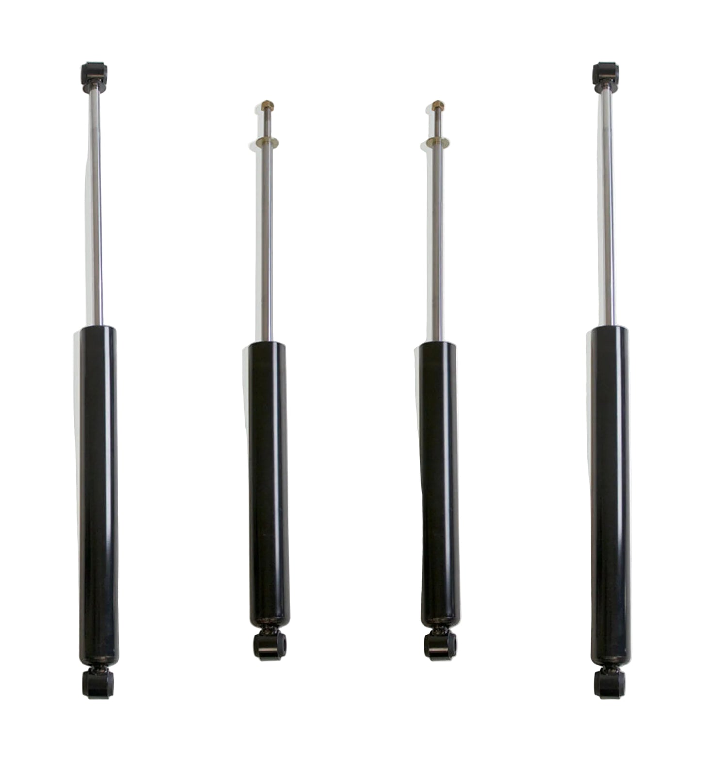 2017-2026 Ford Super Duty 2.5 inch lift shock set | MaxTrac 2400SL-8 front and 3200LL-4 rear shocks | F-250 F-350 4WD gas diesel leveling shocks | MaxTrac four shock set for 2.5 inch lifted Super Duty