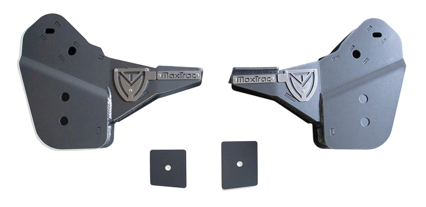 2023-2026 Ford Super Duty 4WD 4 6 8 inch lift brackets | MaxTrac radius arm relocation brackets with hardware | F-250 F-350 4WD radius arm brackets for lifted suspension | MaxTrac 944300-2 Box 2 Super Duty lift components