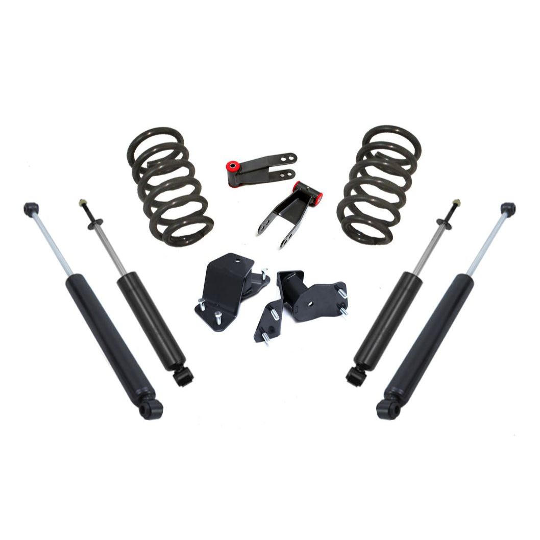 MaxTrac K330524 2/4 drop kit with coils, hangers, shackles, and shocks for 1988–1998 Chevy Silverado & GMC Sierra 1500 2WD
