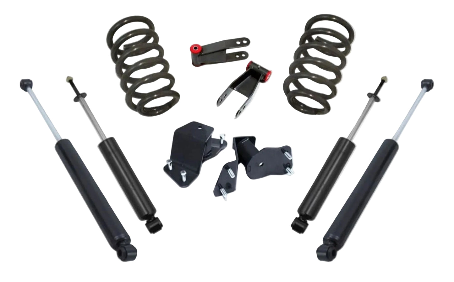 MaxTrac K330524 2/4 drop kit with coils, hangers, shackles, and shocks for 1988–1998 Chevy Silverado & GMC Sierra 1500 2WD