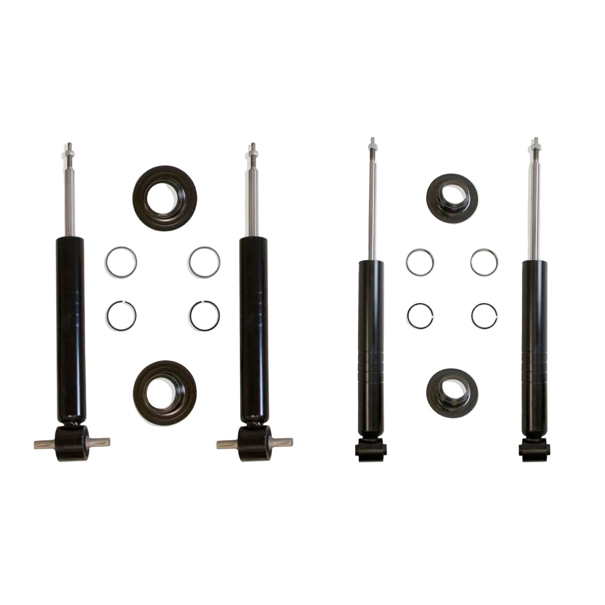 2021-2026 GM SUV front rear lowering struts | MaxTrac 221903 front and 230803 rear adjustable struts | GM SUV non MagneRide non Adaptive Ride lowering suspension | MaxTrac K330823S four corner lowering strut kit