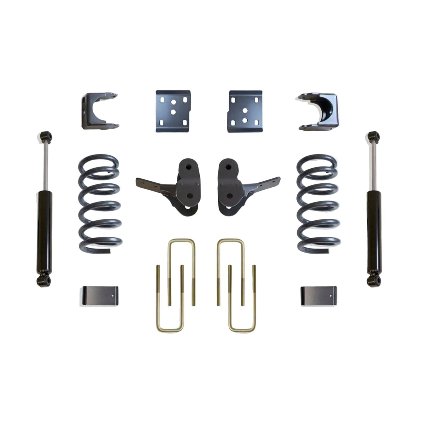 F-150 V8 lowering coils flip kit and shocks | MaxTrac K333124 Ford F150 drop kit | 2004-2008 F-150 4-door lowering suspension