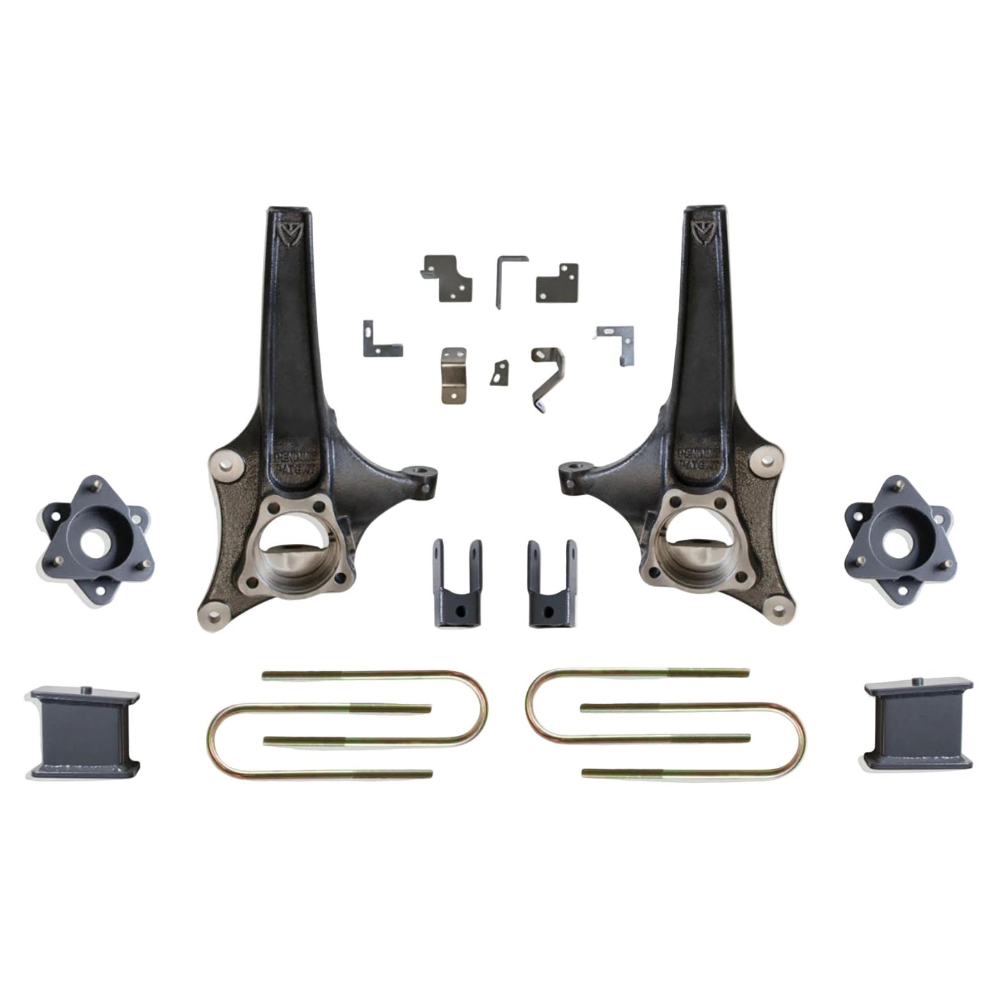 GM 1500 Adaptive Ride lift kit with spindles | MaxTrac lift spindles blocks and U-bolts | K880264MR Silverado Sierra suspension lift