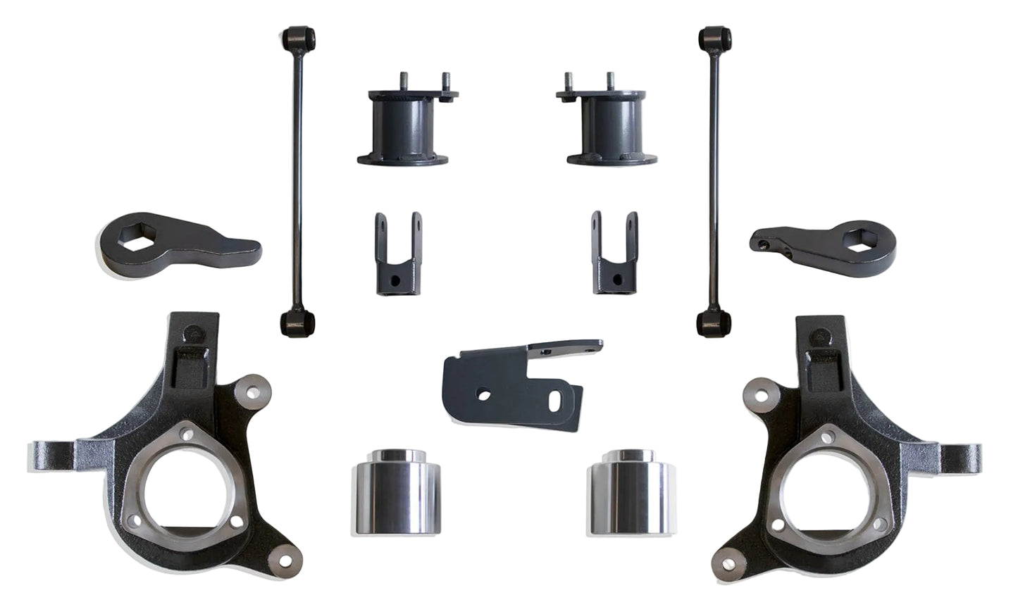 2000-2006 Tahoe Suburban 1500 2WD lift | Yukon Yukon XL 2WD suspension lift kit | MaxTrac lift spindles torsion keys coil spacers | GM SUV lift kit with front and rear shock extenders