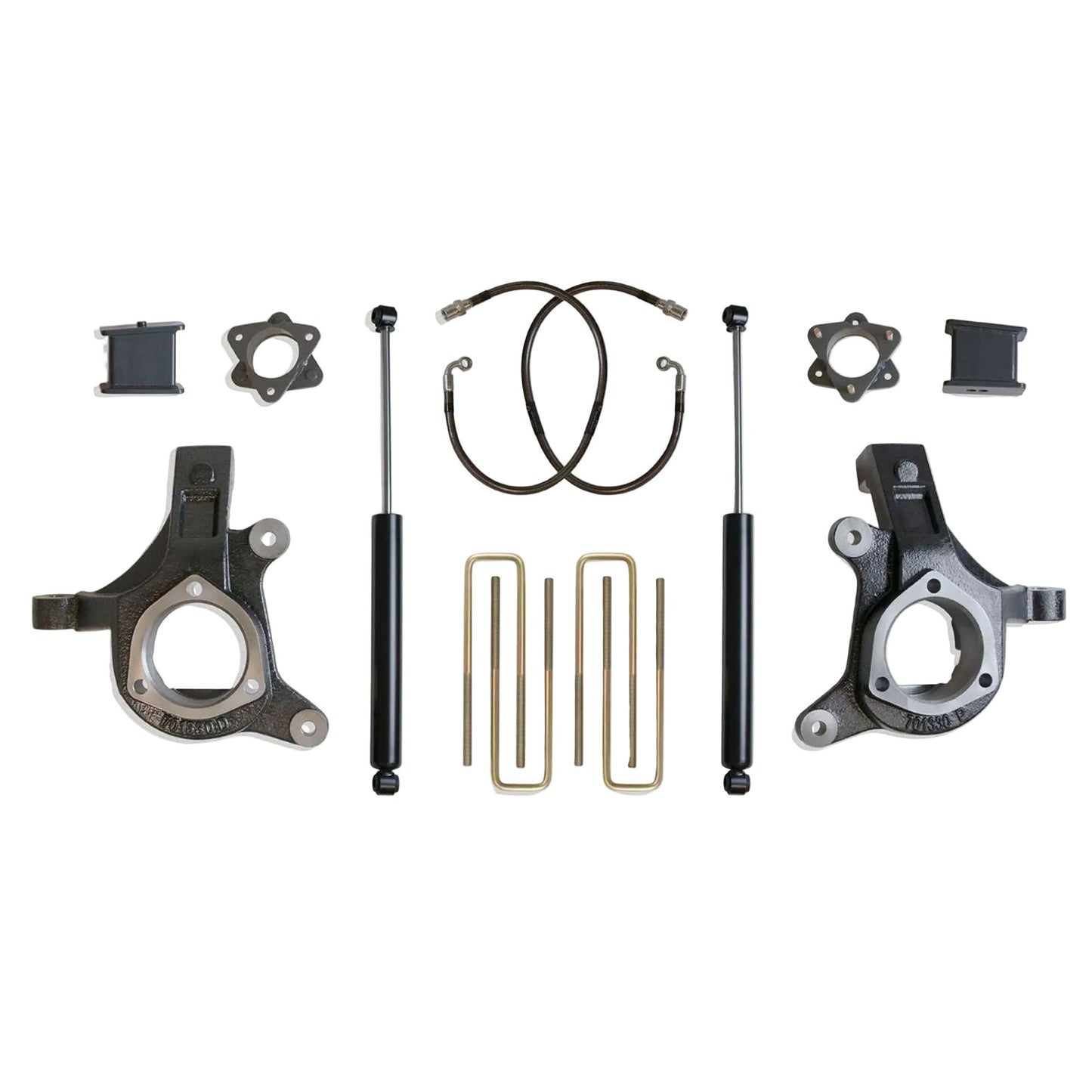 MaxTrac K881364 6"/3" Lift Kit for 2007–2016 Chevy Silverado/GMC Sierra 1500 2WD Cast Steel Suspension